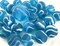 25 Glass Marbles ARCTIC Blue/White Matte Finish Game Pack Shooter